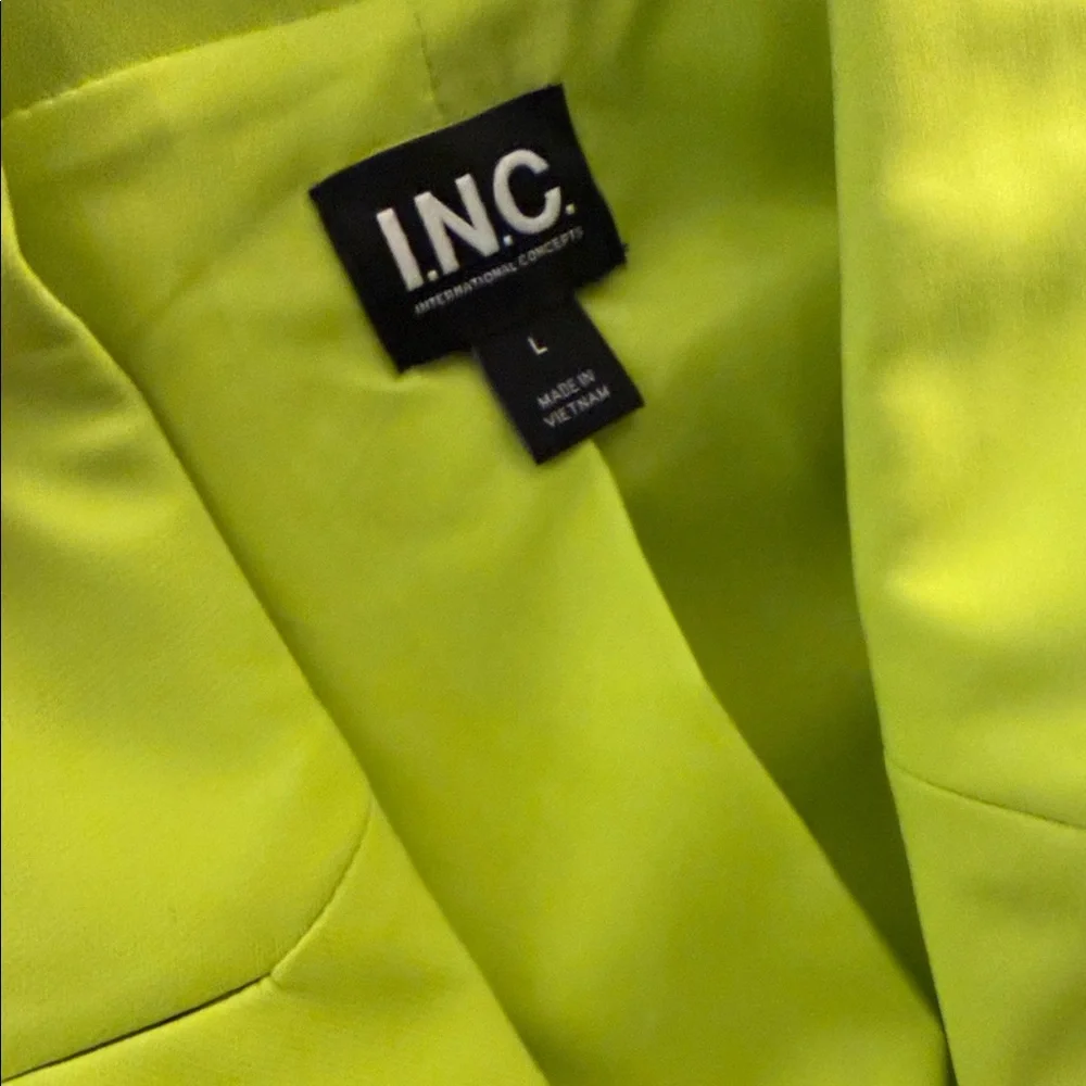 INC International Concepts Bright Green Blazer New size L - Picture 7 of 11